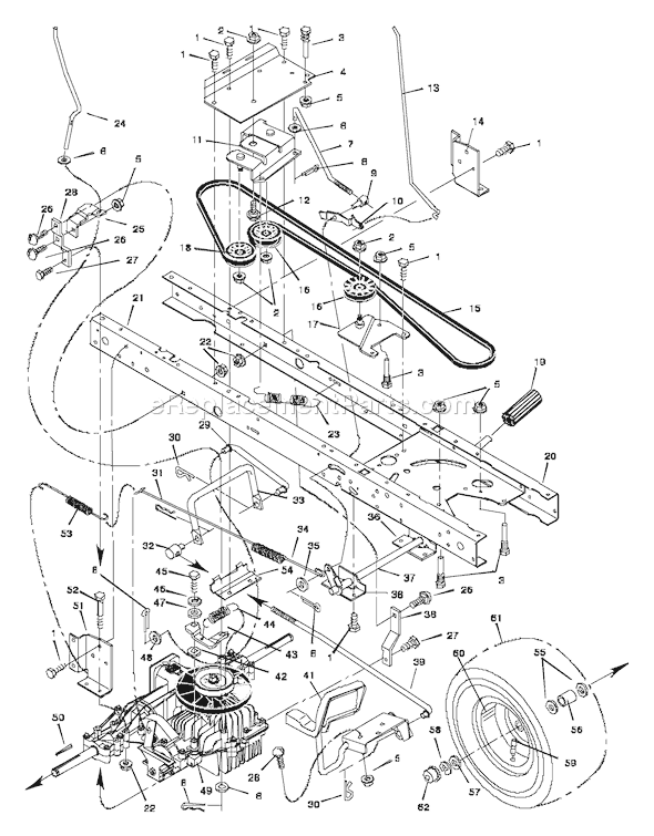 Murray 42560X83A (1997) 40 Inch Cut Lawn Tractor Page D Diagram