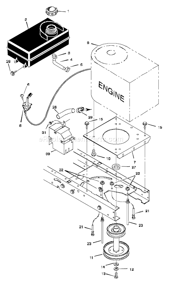Murray 42560X92A (1997) 40 Inch Cut Lawn Tractor Page C Diagram