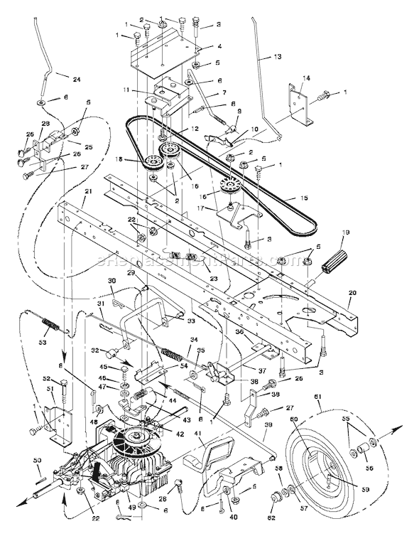 Murray 42560X92A (1997) 40 Inch Cut Lawn Tractor Page D Diagram