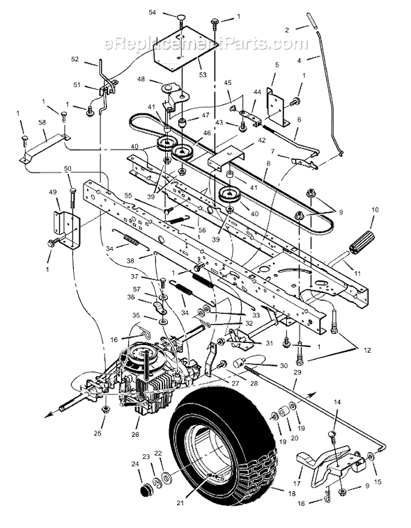 Murray 425614A (2002) 42" Lawn Tractor Page B Diagram