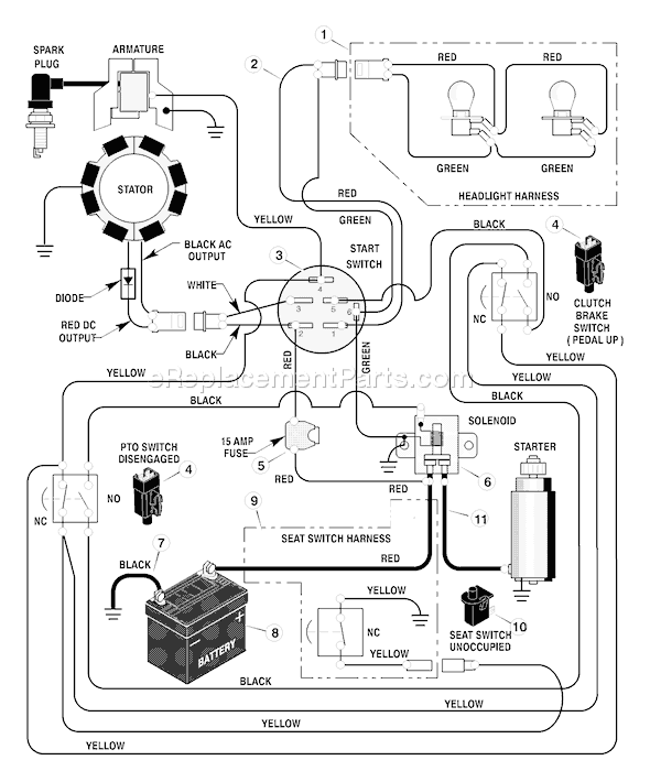 Murray 42564x50A (1997) 42 Inch Cut Lawn Tractor Page B Diagram