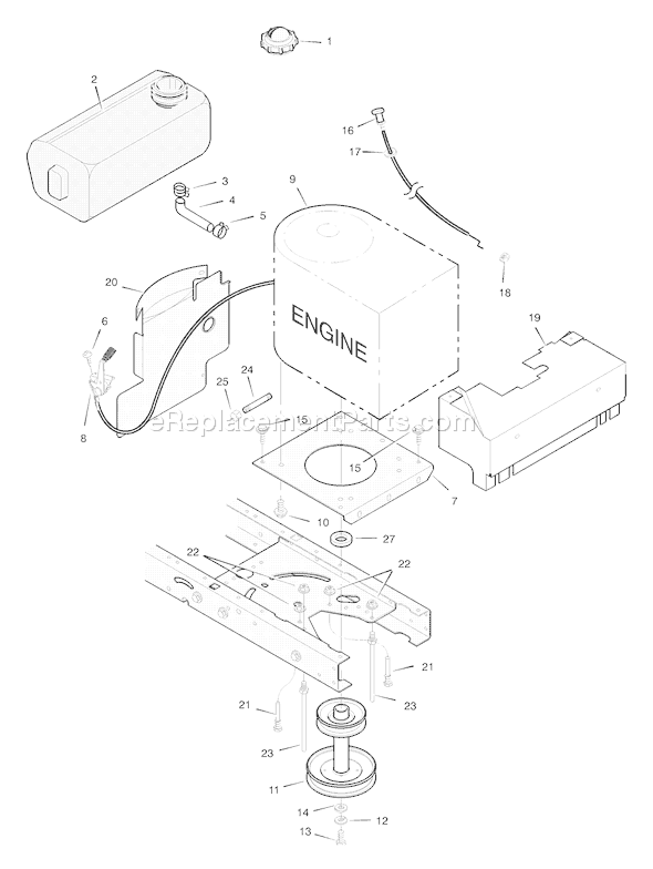 Murray 42564x50A (1997) 42 Inch Cut Lawn Tractor Page C Diagram