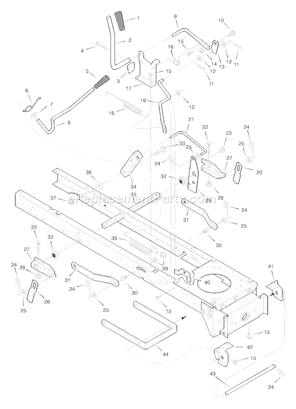 Murray 42564x50A (1997) 42 Inch Cut Lawn Tractor Page F Diagram