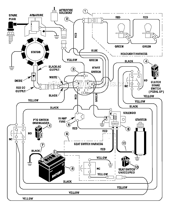 Murray 42568x59A (1997) 42 Inch Cut Lawn Tractor Page B Diagram