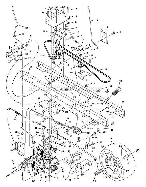Murray 42568x59A (1997) 42 Inch Cut Lawn Tractor Page D Diagram