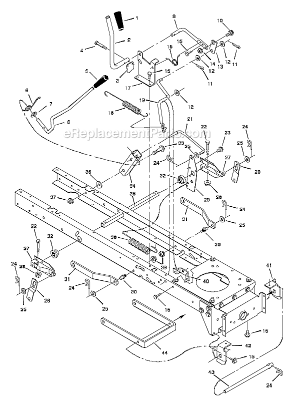 Murray 42568x59A (1997) 42 Inch Cut Lawn Tractor Page F Diagram