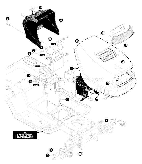 Murray 42581x95A (1997) 42 Inch Cut Lawn Tractor Page C Diagram