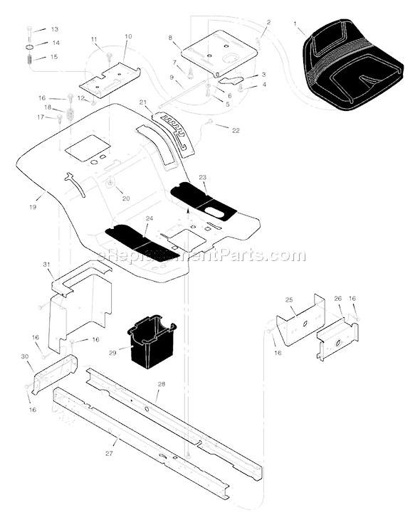 Murray 42581x95A (1997) 42 Inch Cut Lawn Tractor Page G Diagram