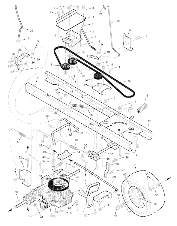 Murray 42583A (1998) 42" Lawn Tractor Page D Diagram
