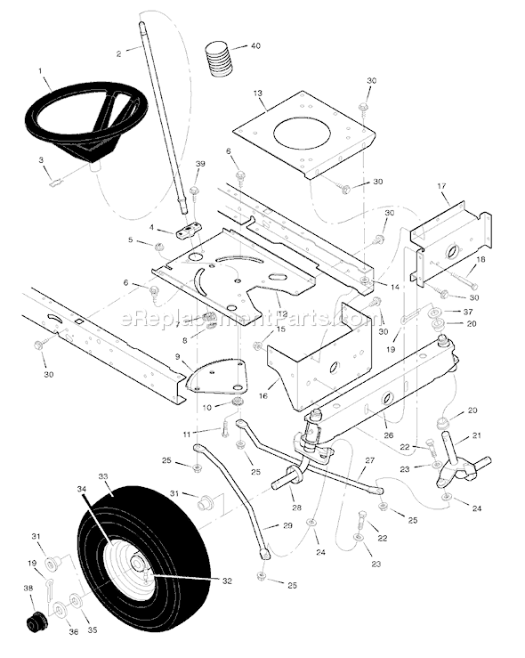 Murray 42583A (1998) 42" Lawn Tractor Page G Diagram