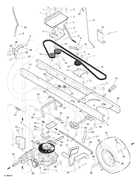 Murray 42583x82A (1998) 42" Lawn Tractor Page D Diagram