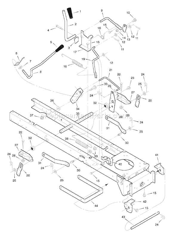 Murray 42583x82A (1998) 42" Lawn Tractor Page F Diagram