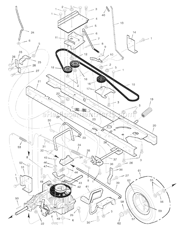 Murray 42583x9A (1998) 42" Lawn Tractor Page D Diagram