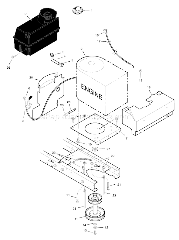 Murray 42586x8A (1998) 42" Lawn Tractor Page C Diagram