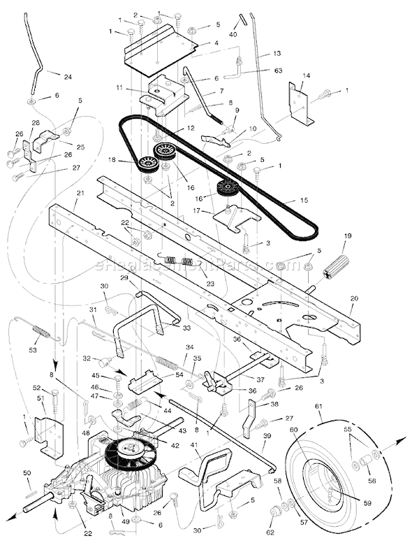 Murray 42586x8A (1998) 42" Lawn Tractor Page D Diagram