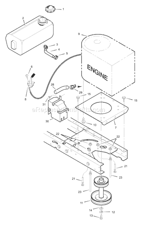 Murray 42588x52B (1999) 42" Lawn Tractor Page D Diagram