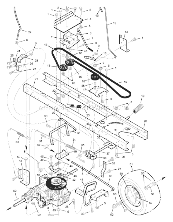 Murray 42588x52B (1999) 42" Lawn Tractor Page E Diagram
