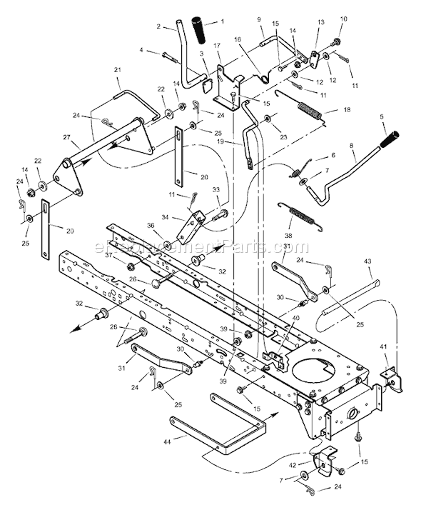 Murray 42591x86B (1999) 42" Lawn Tractor Page F Diagram