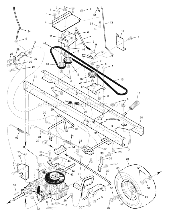Murray 42591x88A (1999) 42" Lawn Tractor Page D Diagram