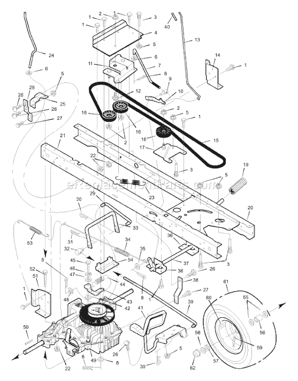 Murray 42591x92A (1999) 42" Lawn Tractor Page D Diagram