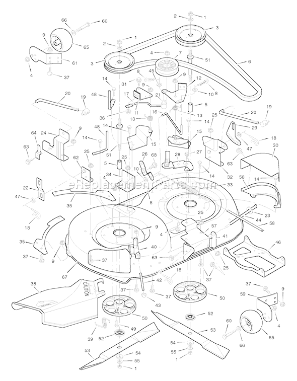 Murray 42819x62A (1996) 42 Inch Cut Lawn Tractor Page E Diagram