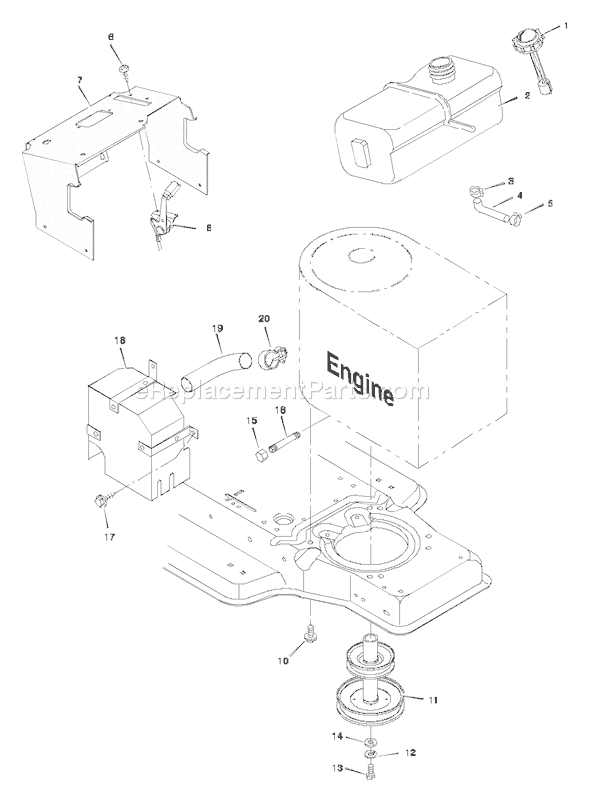 Murray 42823A (1997) 42 Inch Cut Lawn Tractor Page C Diagram