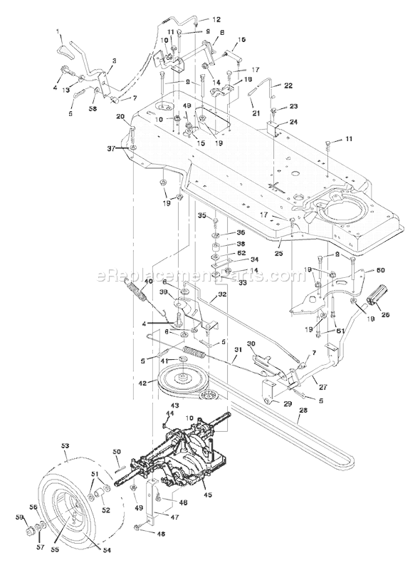 Murray 42823A (1997) 42 Inch Cut Lawn Tractor Page D Diagram