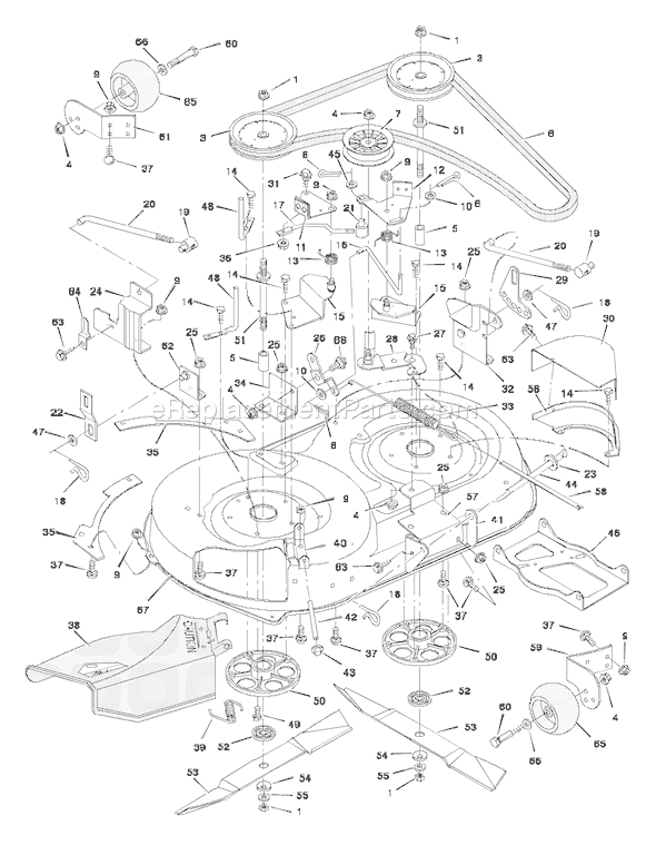 Murray 42823A (1997) 42 Inch Cut Lawn Tractor Page E Diagram