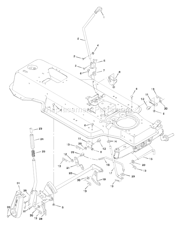 Murray 42823A (1997) 42 Inch Cut Lawn Tractor Page F Diagram