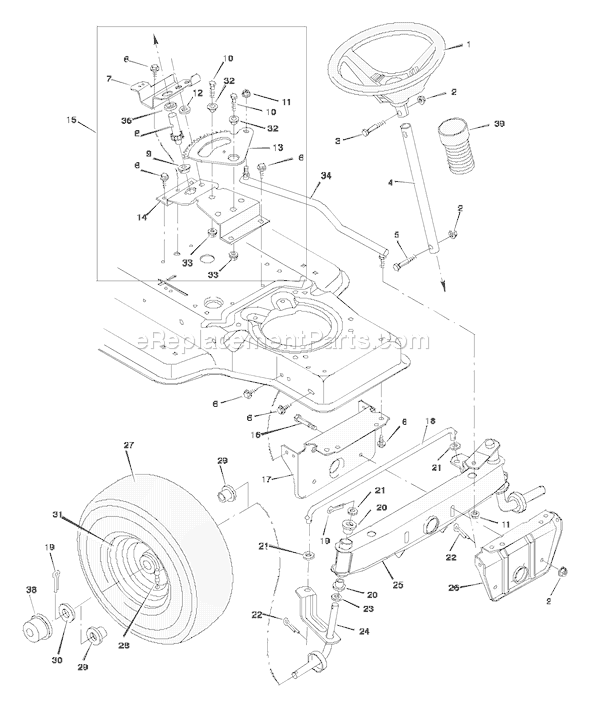 Murray 42823A (1997) 42 Inch Cut Lawn Tractor Page G Diagram