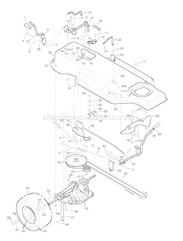 Murray 42827x199A (1996) 42 Inch Cut Lawn tractor Page D Diagram
