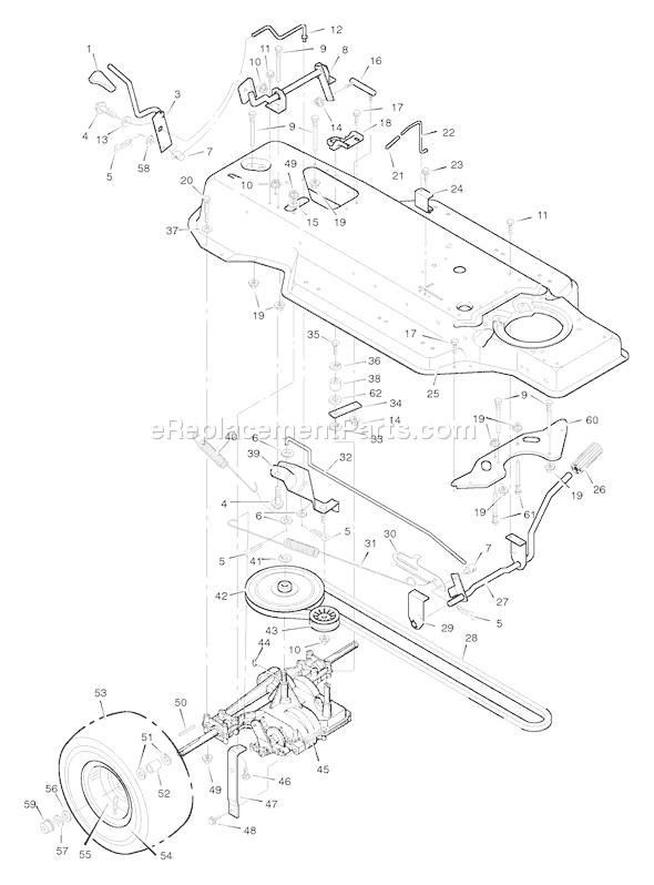 Murray 42827x199B (1996) 42 Inch Cut Lawn tractor Page D Diagram