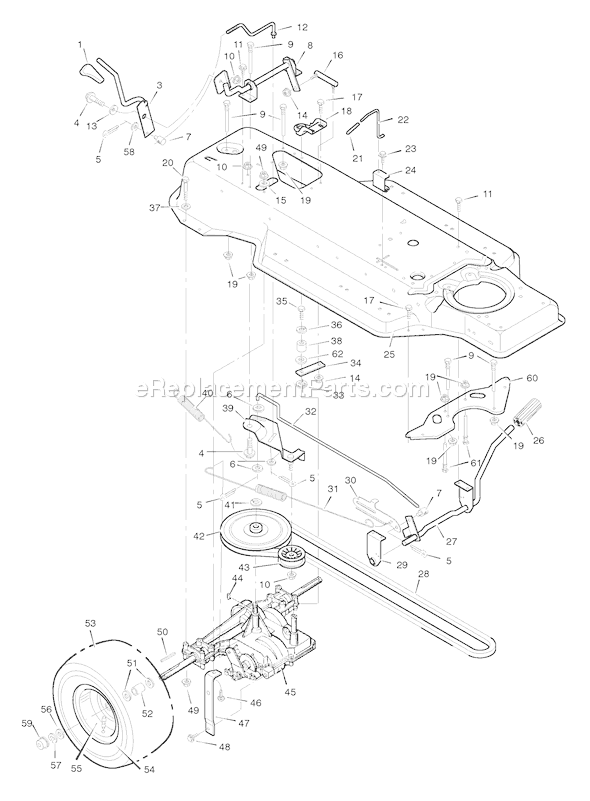 Murray 42828x8A (1996) 42 Inch Cut Lawn tractor Page D Diagram