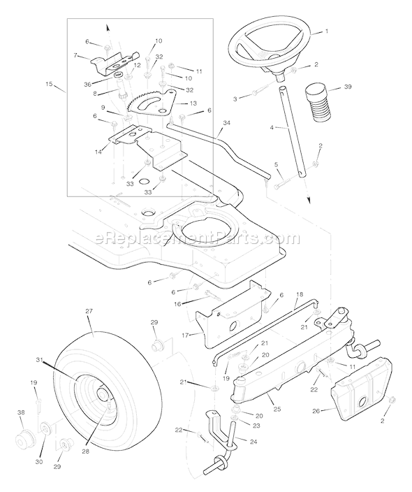 Murray 42910x192B (1996) 42 Inch Cut Lawn tractor Page G Diagram