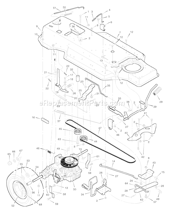 Murray 42910x192C (1996) 42 Inch Cut Lawn tractor Page D Diagram