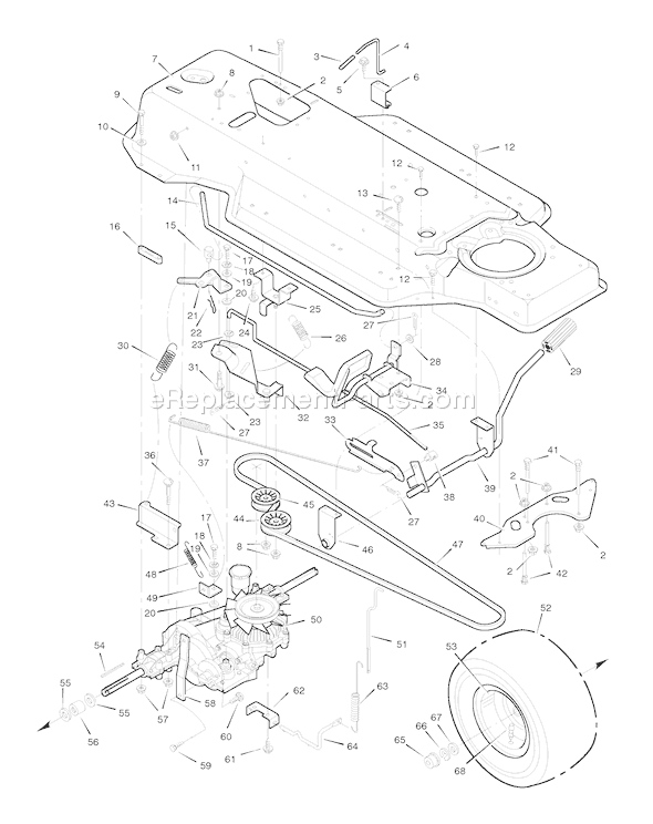 Murray 42910x92A (1996) 42 Inch Cut Lawn tractor Page D Diagram