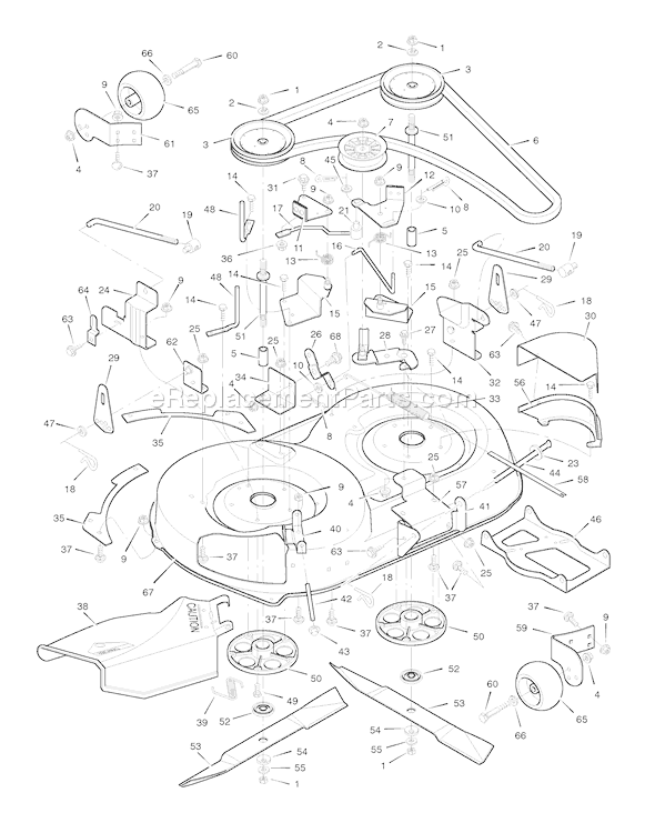 Murray 42912x70B (1996) 42 Inch Cut Lawn tractor Page E Diagram