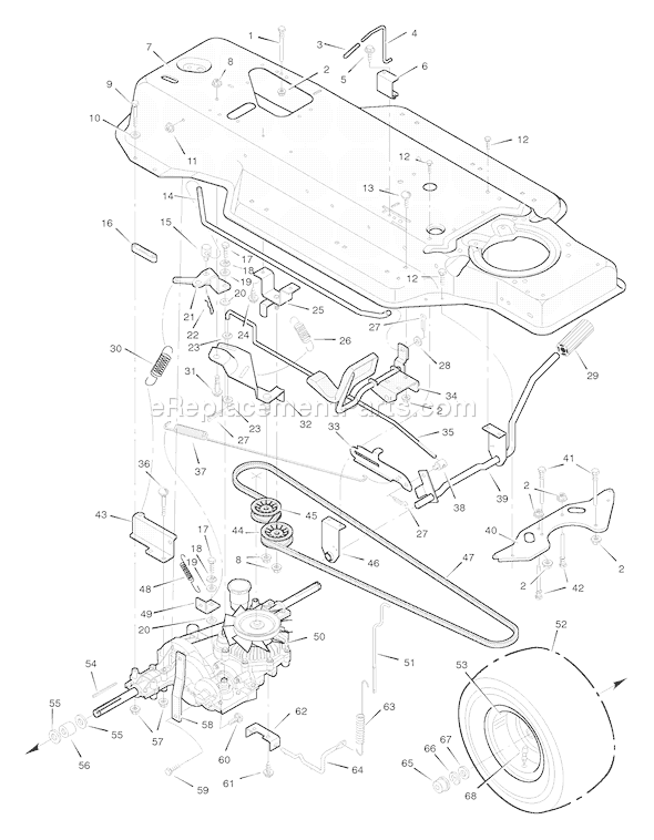 Murray 42912x70C (1996) 42 Inch Cut Lawn tractor Page D Diagram