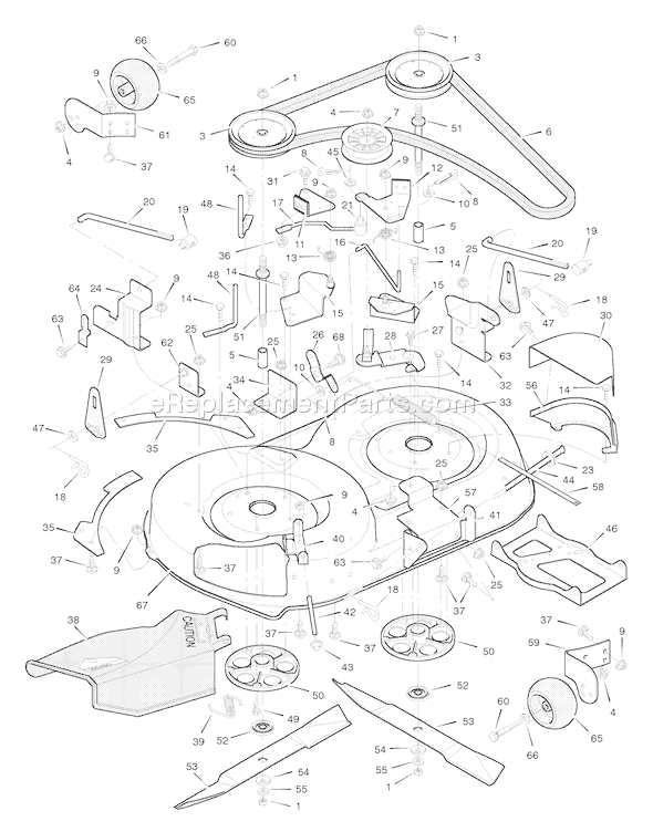 Murray 42912x70C (1996) 42 Inch Cut Lawn tractor Page E Diagram