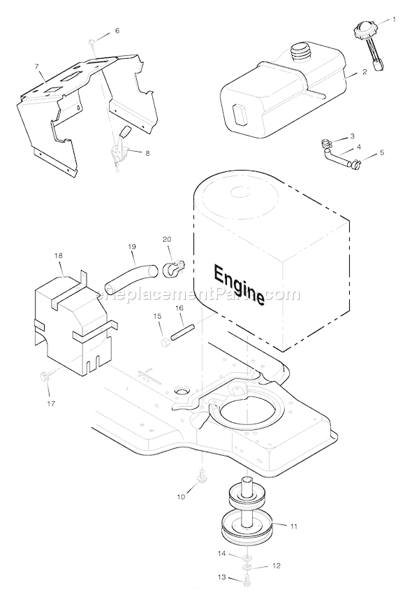 Murray 42916x8B (1996) 42 Inch Cut Lawn Tractor Page C Diagram