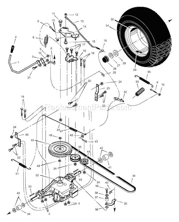 Murray 46103x50A (1999) 46" Garden Tractor Page G Diagram