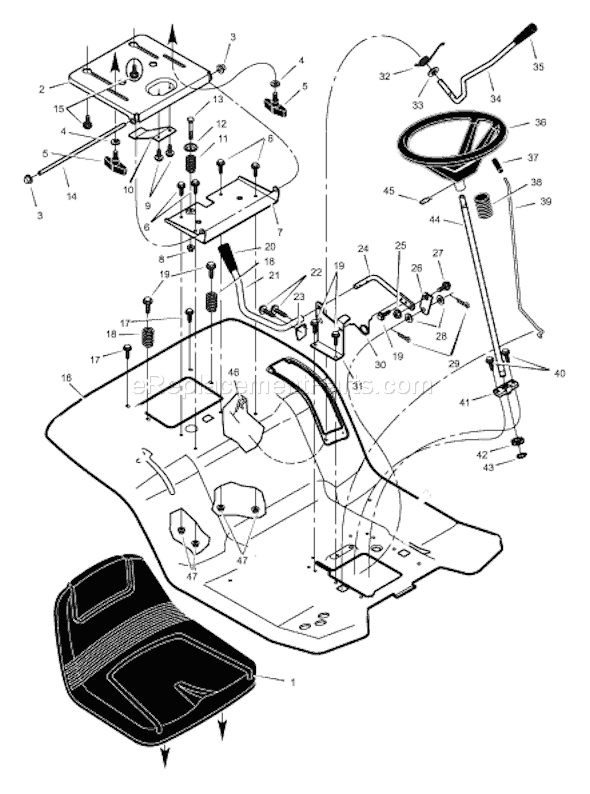 Murray 46106x89A (1999) 46" Garden Tractor Page K Diagram