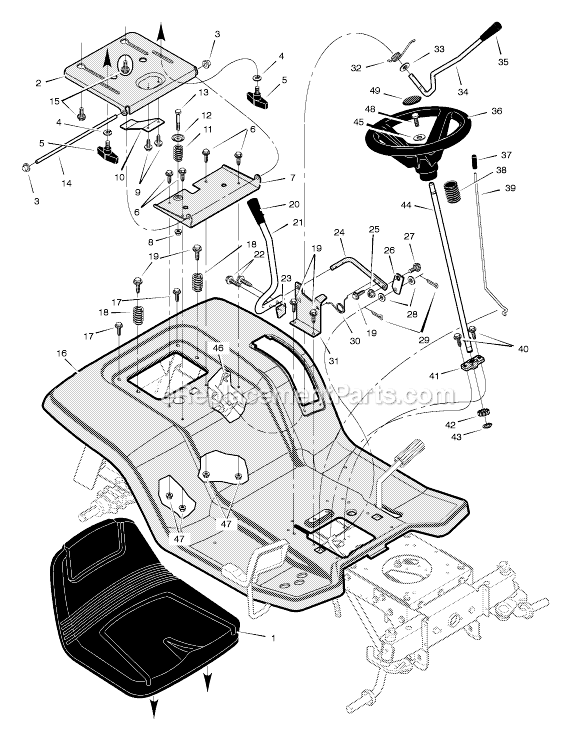 Murray 461604x99A 46" Lawn Tractor Page K Diagram