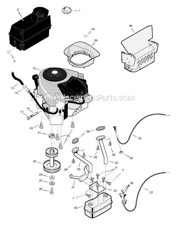 Murray 461604x99A 46" Lawn Tractor Page C Diagram