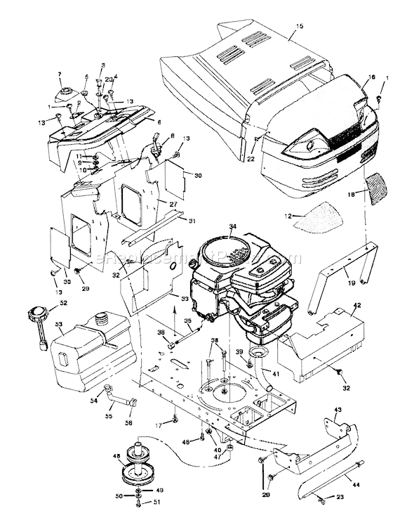 Murray 46379x92B (1997) 46 Inch Cut Lawn Tractor Page C Diagram