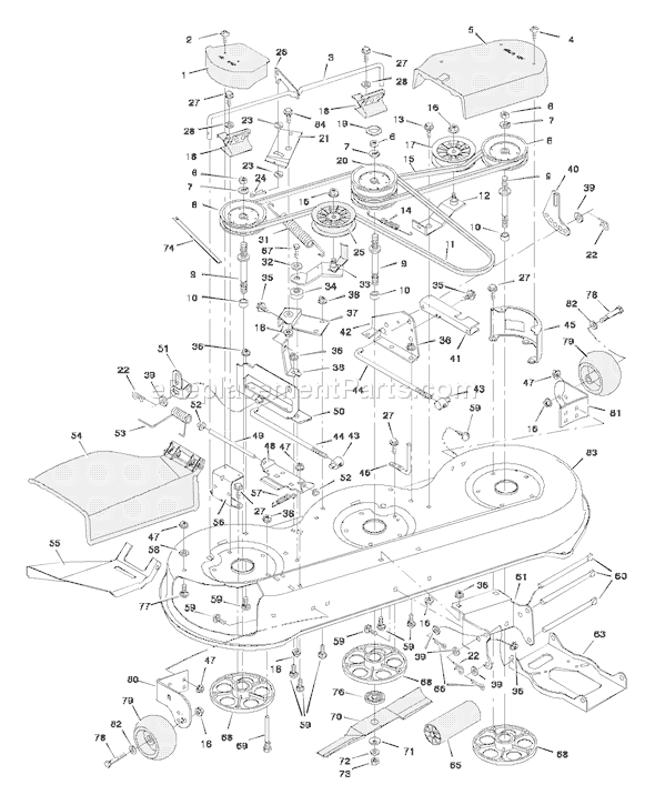 Murray 46379x92B (1997) 46 Inch Cut Lawn Tractor Page E Diagram