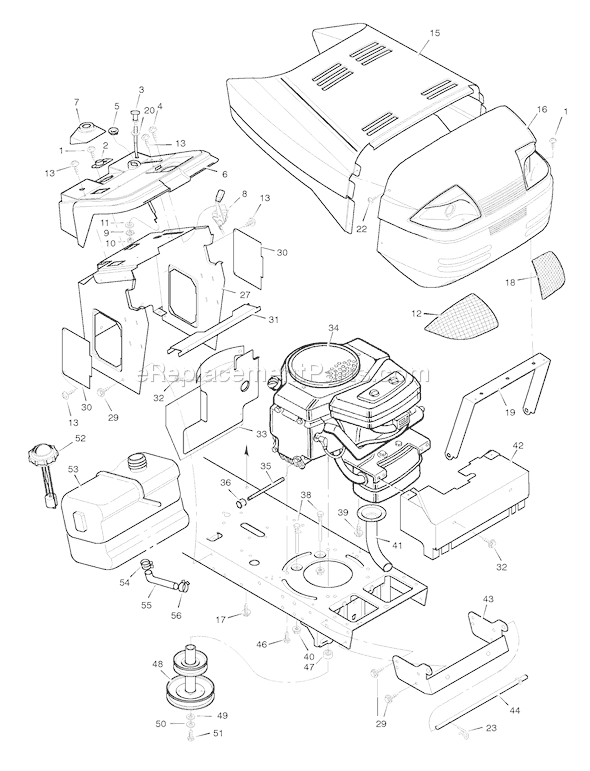 Murray 46400A (1996) Garden tractor Page C Diagram