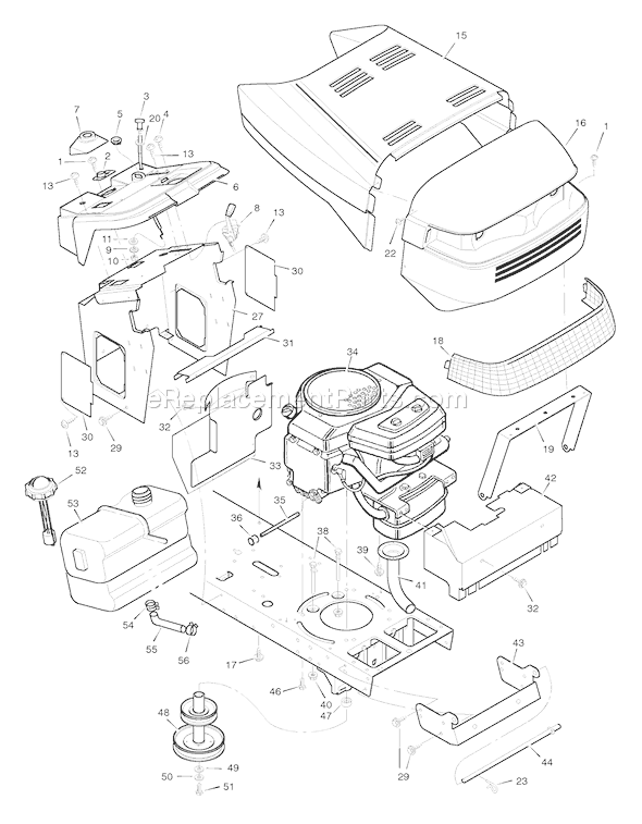 Murray 46403x30A (1996) 46 Inch Cut Lawn Tractor Page C Diagram
