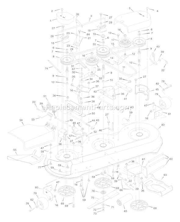 Murray 46403x8A (1996) 46 Inch Cut Lawn Tractor Page E Diagram