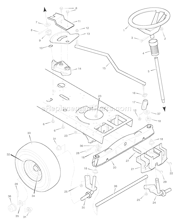 Murray 46403x8A (1996) 46 Inch Cut Lawn Tractor Page G Diagram